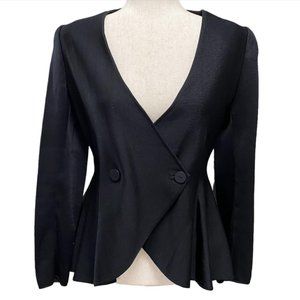 Giorgio Armani Silk Peplum Blazer